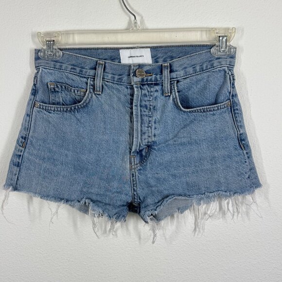 Pants - Current/Elliott Jean Shorts Ultra High Waist Size 26 Raw Hem Button Fly